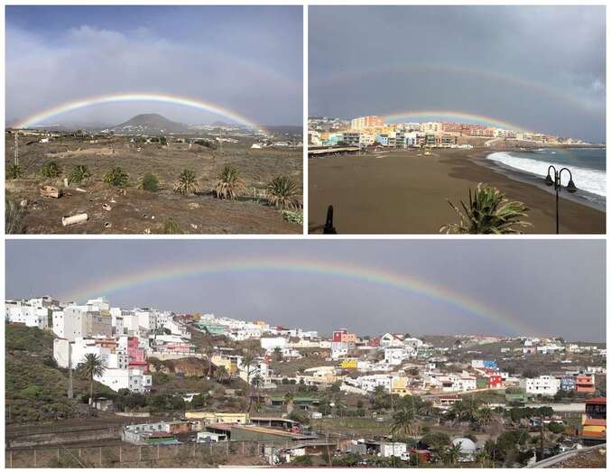 Arco iris sobre el cielo de Telde/Rogelio Rodríguez Vega/José Suárez Mesa y Gumersindo Hernández.
